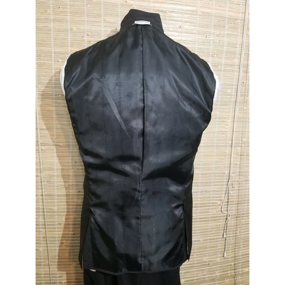 JHANE BARNES 44R MENSWEAR MEN'S SPORT COAT BESPOKE BLACK 100% WOOL 2-BUTTON B371 - Picture 5 of 8